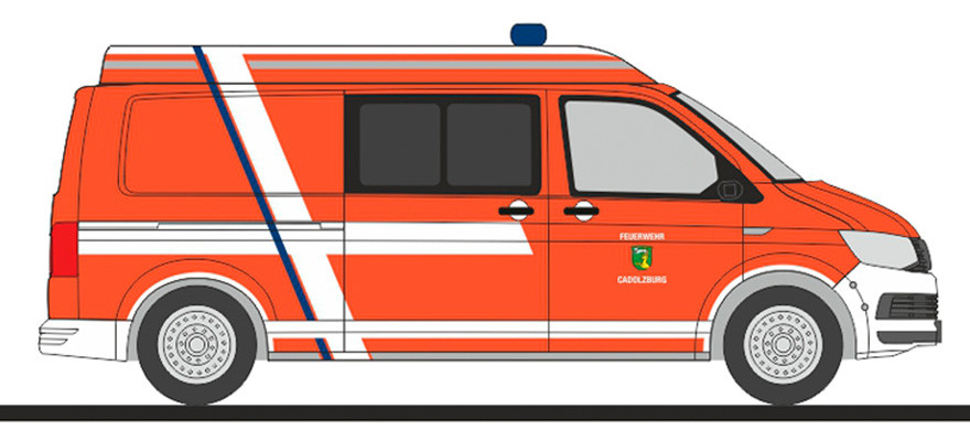 Rietze VW T6 MD Feuerwehr Cadolzburg, NH 07-08 / 22