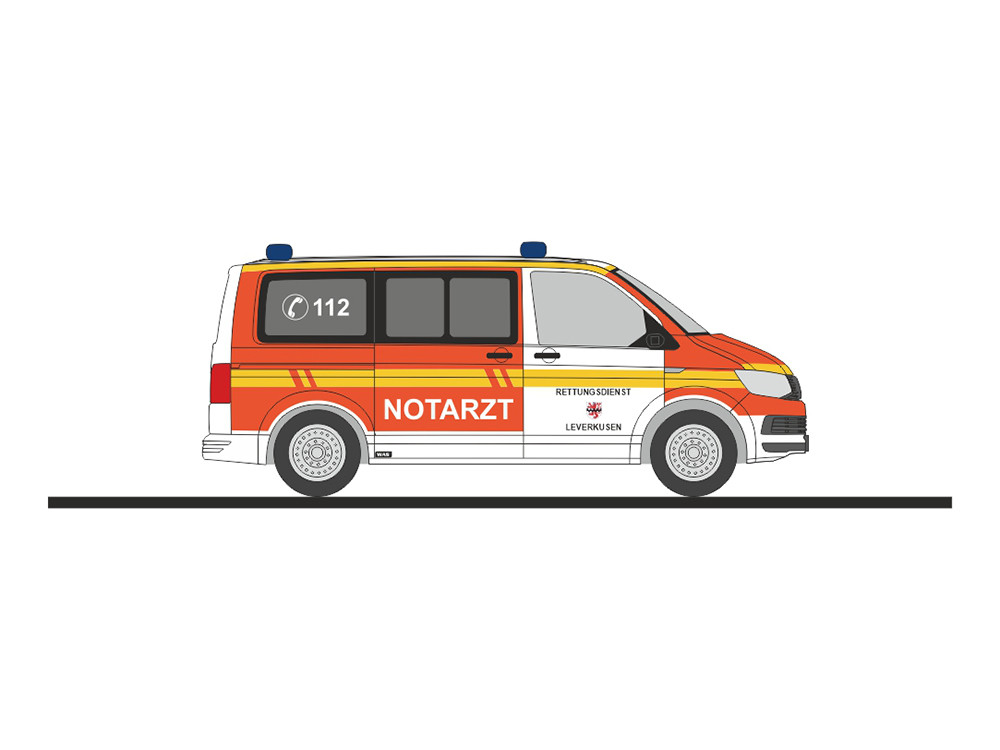 Rietze VW T6 NEF „Rettungsdienst Leverkusen“, NH 07-08/24