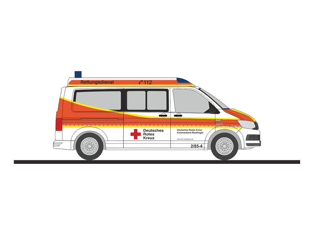 Rietze VW T6 KTW „DRK KV Reutlingen“, NH 07-08/24