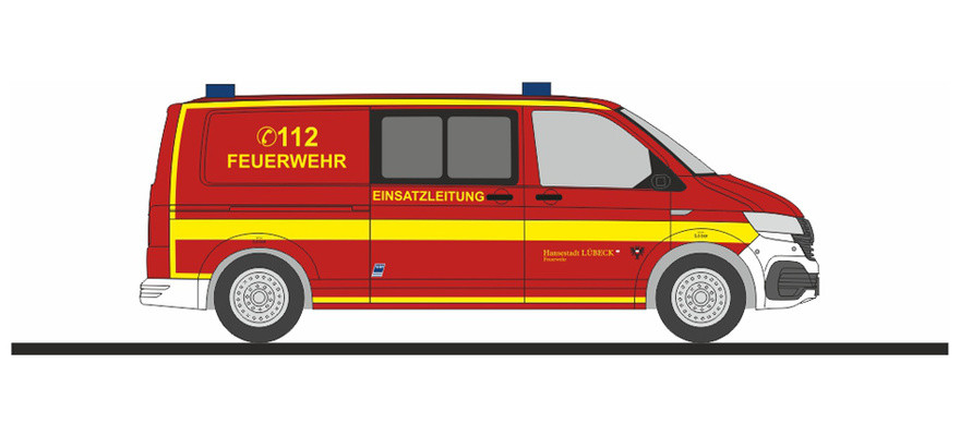 Rietze VW T6.1 LR "ELW Feuerwehr Lübeck", NH 05-06/23