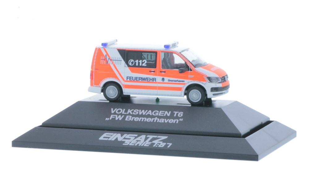 Rietze Einsatz-Serie VW T6 NEF Feuerwehr Bremerhaven