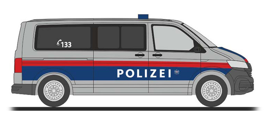 Rietze VW T6.1 LR Bus " Polizei (AT) ", NH 01-02 / 22,