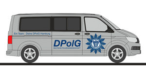 Rietze VW T6 DPolG Hamburg, NH 07-08 / 22