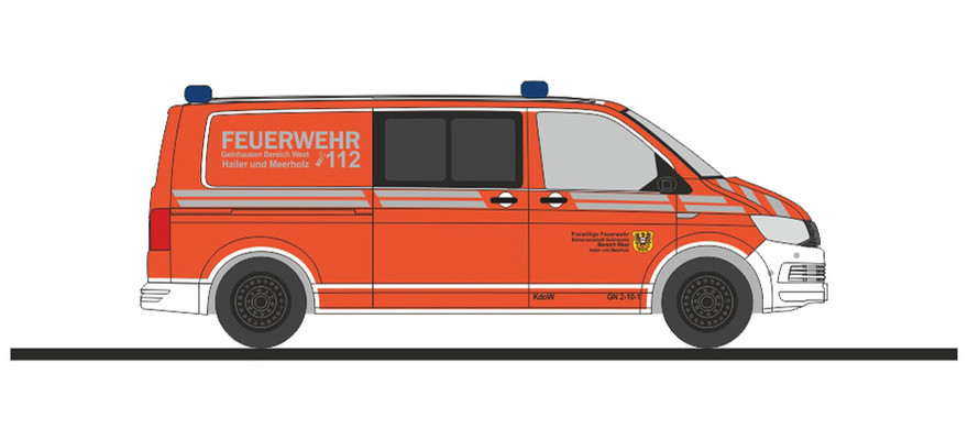 Rietze VW T6 LR "Feuerwehr Gelenhausen West", NH 05-06/23