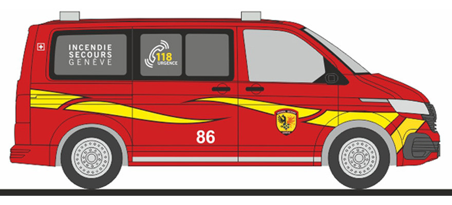 Rietze VW T6.1 „Feuerwehr Genf (CH)“, NH 01-02/24