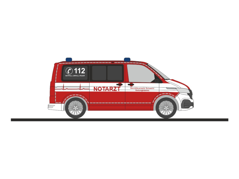Rietze VW T6.1 NEF" Feuerwehr BF Schwerin.", NH 11-12/25