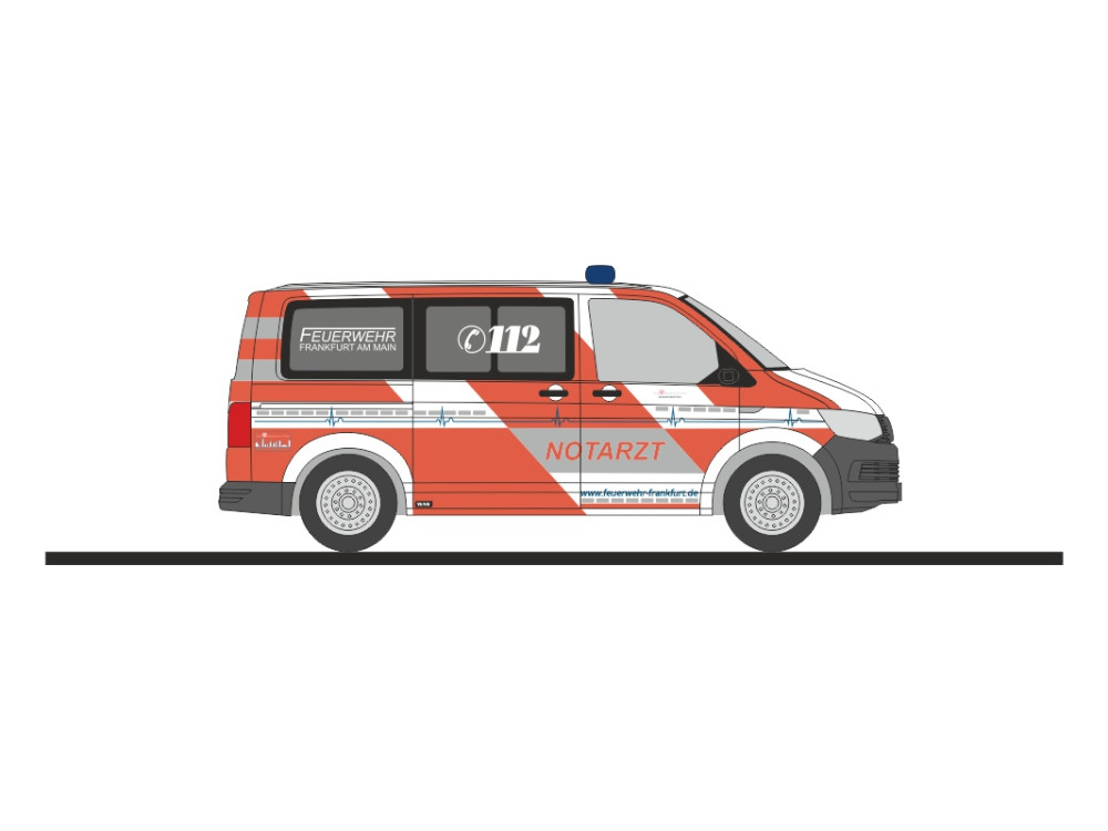 Rietze Einsatz-Serie VW T6 NEF"Feuerwehr Frankfurt a.M.", NH 09-10/25