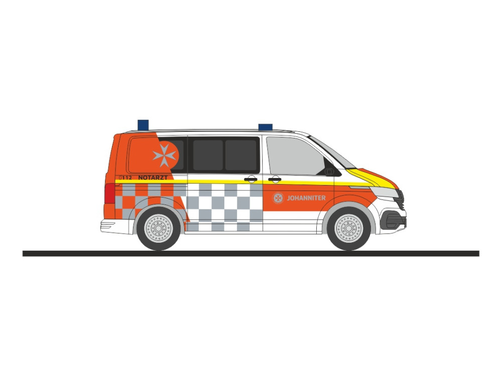 Rietze Einsatz-Serie VW T6.1 NEF " JUH Mannheim ", NH 07-08/26