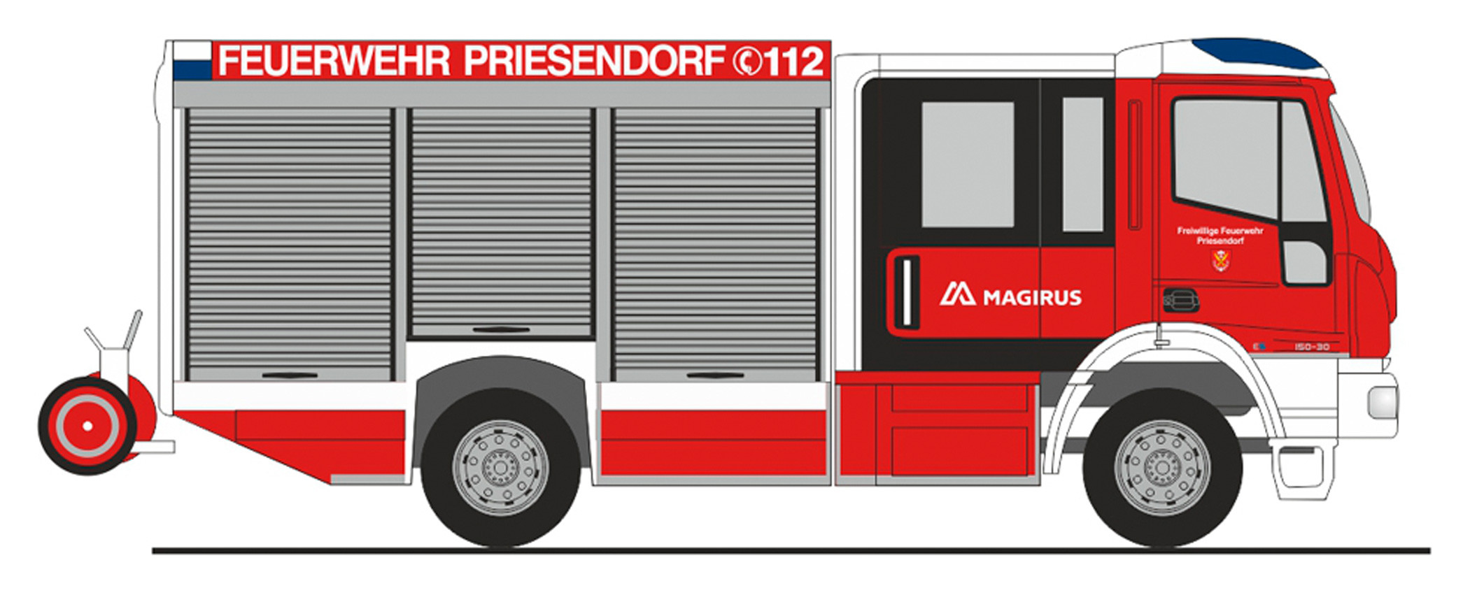 Rietze IVECO Team Cab HLF "Feuerwehr Priesendorf", NH 03-04 / 23