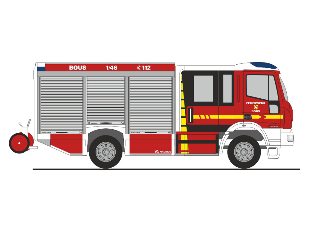 Rietze IVECO TeamCab HLF „Feuerwehr Bous“, NH 03-04/24