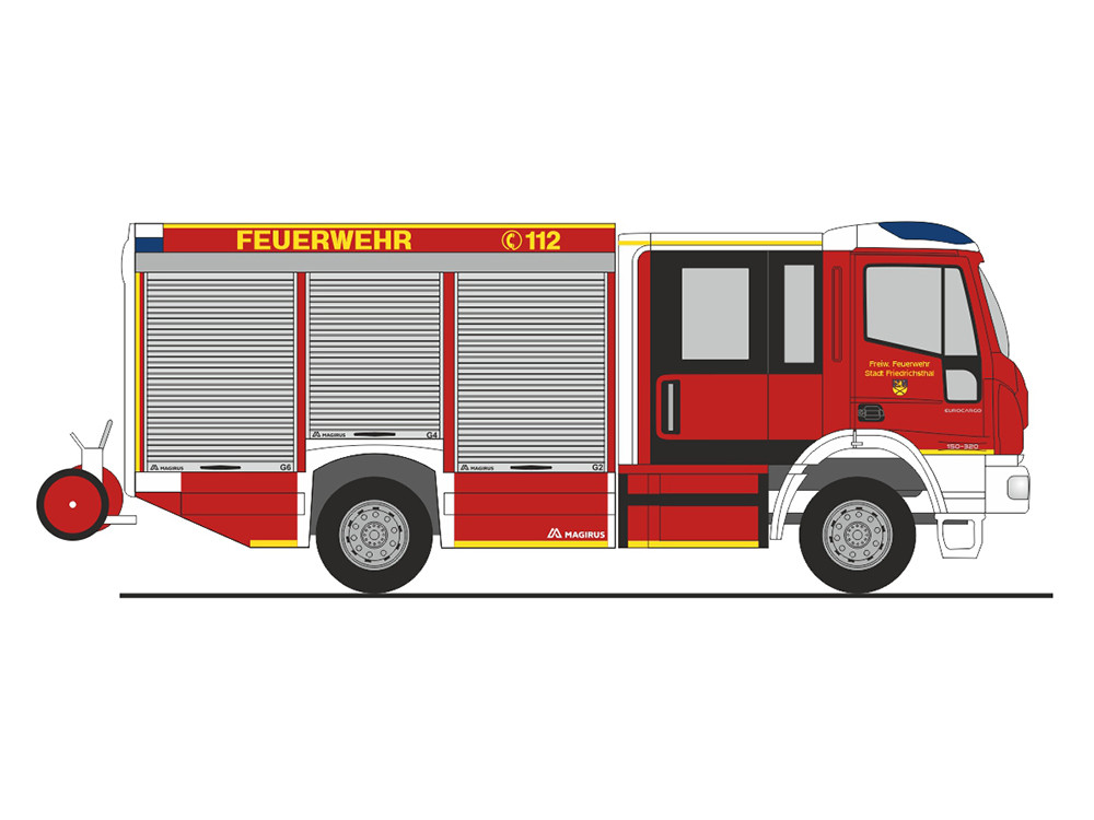 Rietze IVECO TeamCab HLF „Feuerwehr Friedrichsthal“, NH 03-04/25