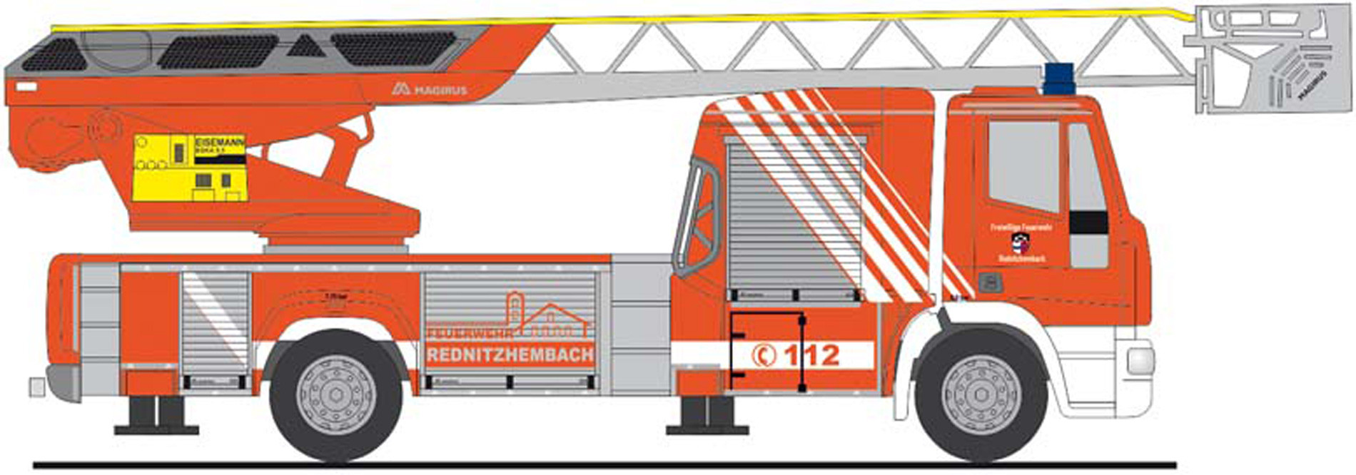 Rietze IVECO DLK L32 " Feuerwehr Rednitzhembach ", NH 01-02/21,