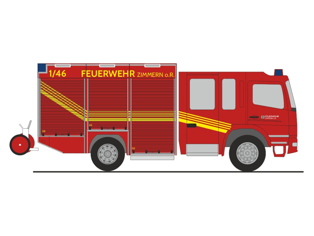 Rietze MB Atego Lohr HLF „Feuerwehr Zimmern“, NH 01-02/25