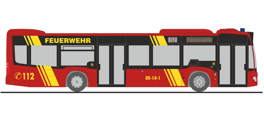 Rietze Einsatz-Serie MB Citaro`12 „Feuerwehr Goslar“, NH 01-02/25