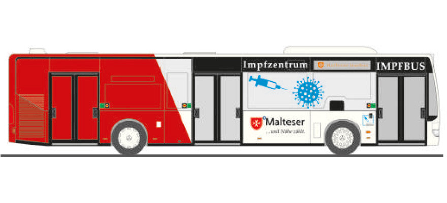 Rietze Einsatz-Serie MB Citaro 06 "Malteser Impfbus Bayern", NH 09-10/21,