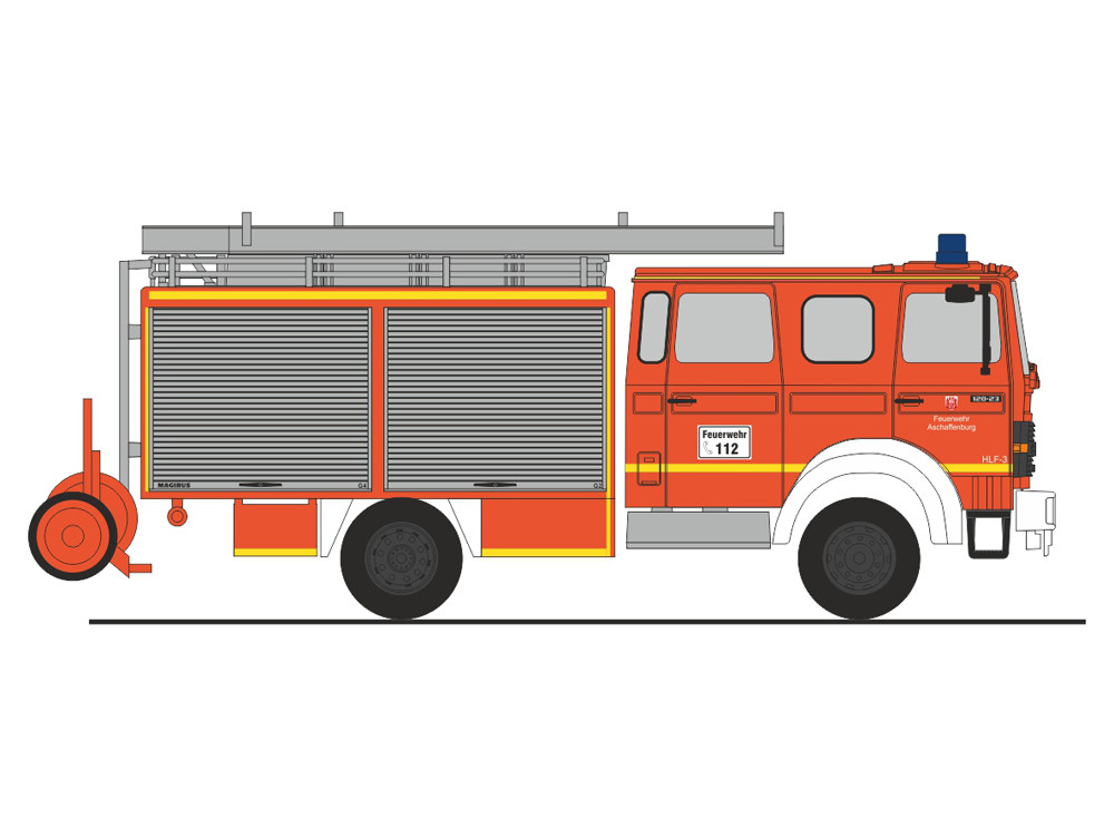 Rietze IVECO MK LF 16 "Feuerwehr Aschaffenburg", NH 11-12 / 22,