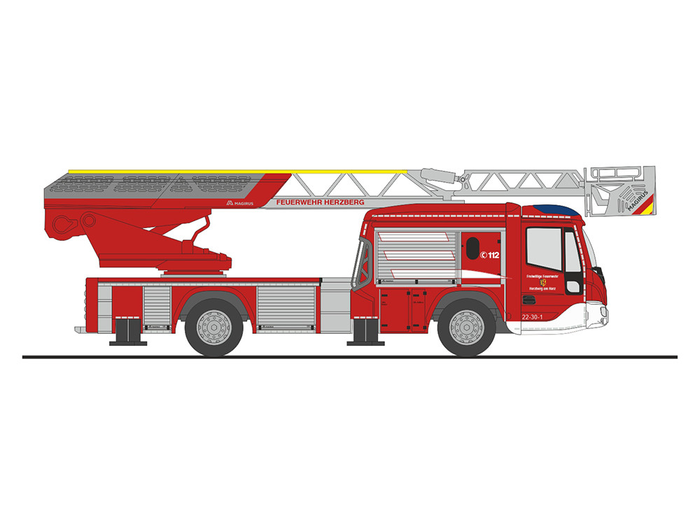 Rietze Magirus DLK 32 n.B.„Feuerwehr Herzberg a.Harz.“, NH 07-08/24