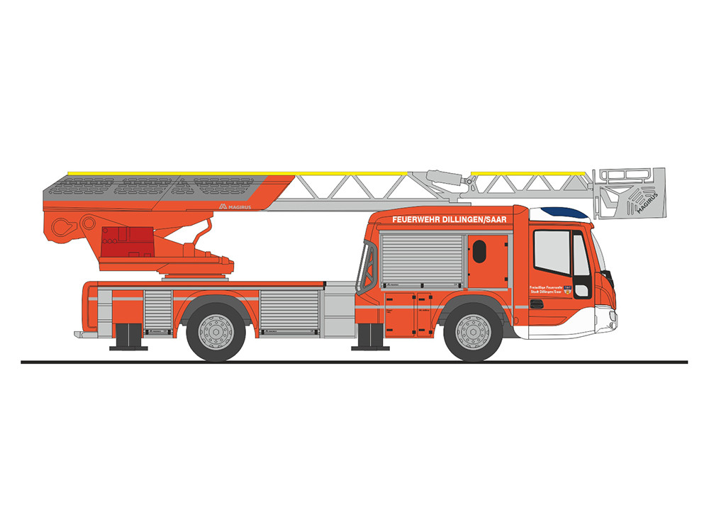 Rietze Magirus DLK 32 n.B„Feuerwehr Dillingen / Saar“, NH 09-10/24