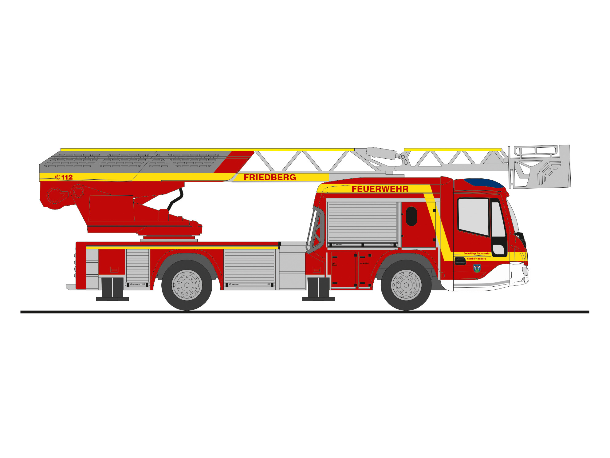 Rietze IVECO DLK 32 n.B." Feuerwehr Friedberg ", NH 01-02/26