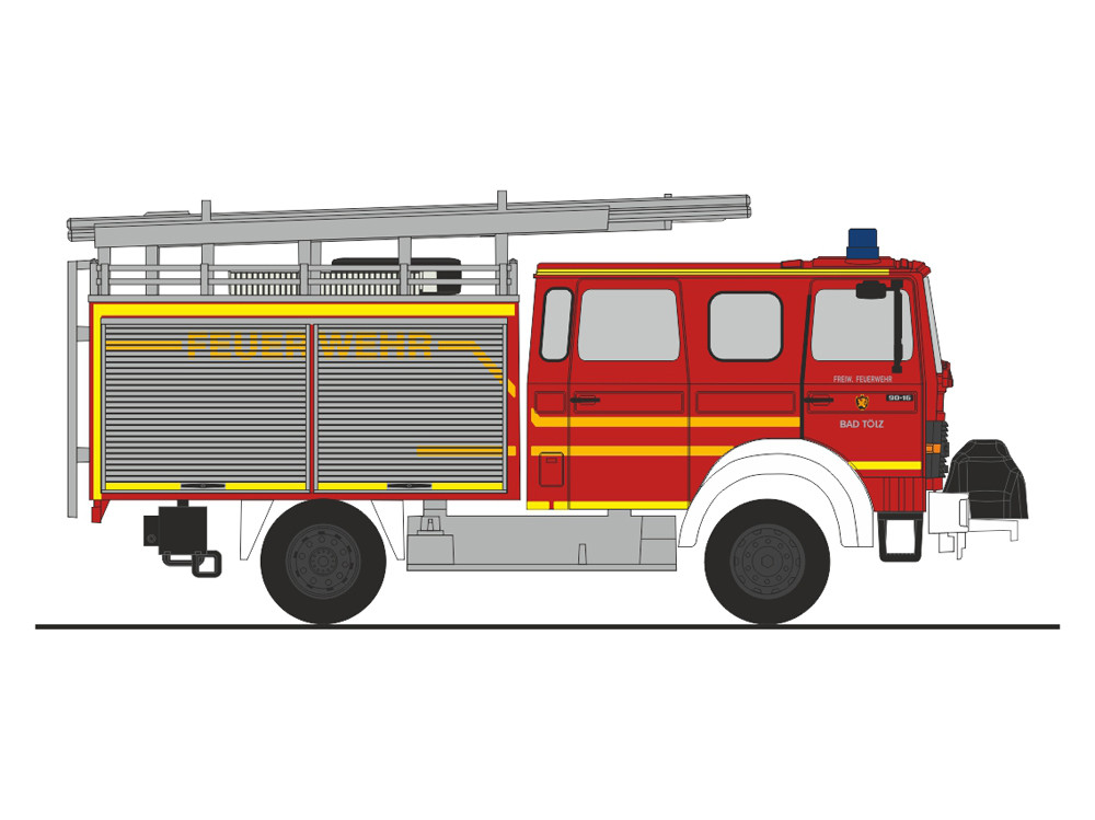 Rietze Iveco MK LF 16-TS Feuerwehr Bad Tölz