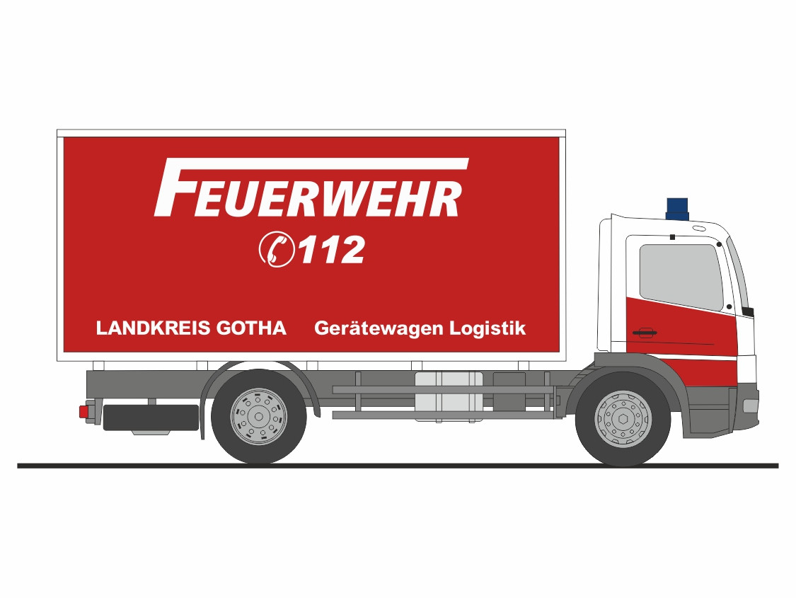 Rietze MB Atego 10 GW-L "Feuerwehr LK Gotha", NH 07-08/25