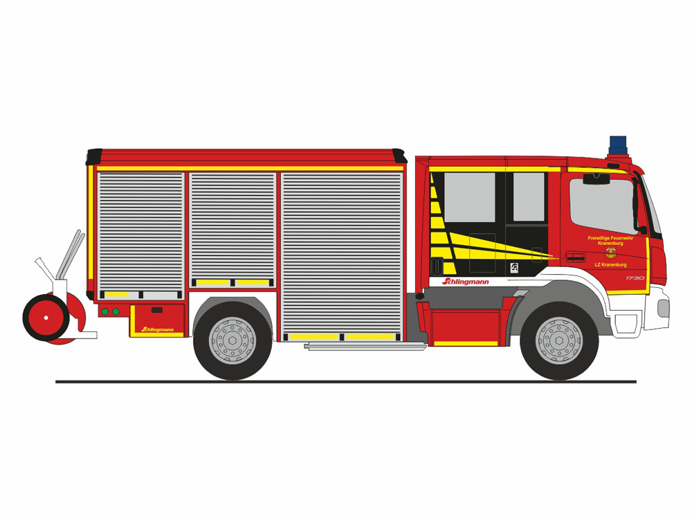 Rietze MB Atego Varus HLF "Feuerwehr Kranenburg" , NH 01-02 / 23,