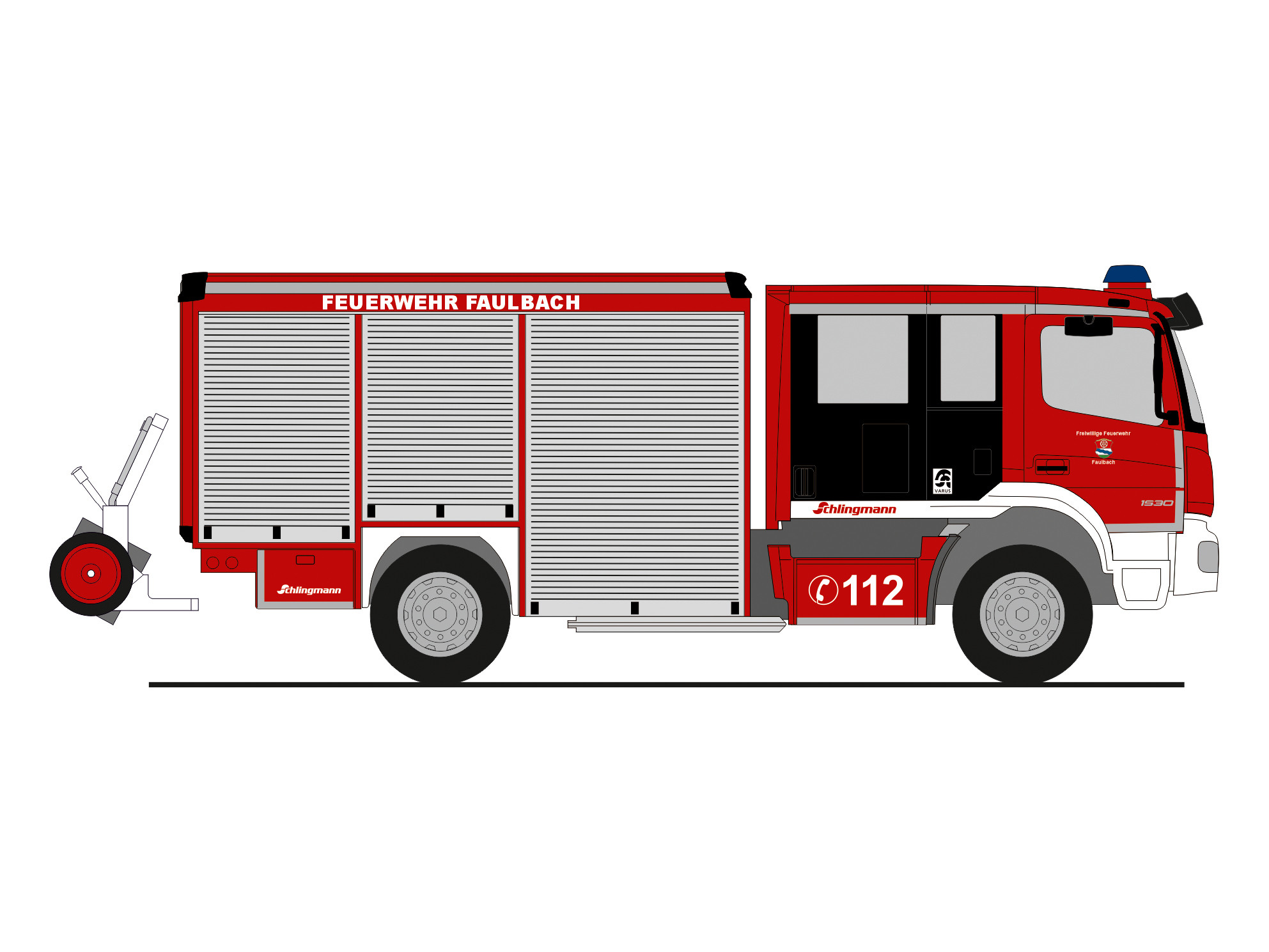 Rietze MB Atego Varus HLF." Feuerwehr Faulbach ", NH 01-02/26