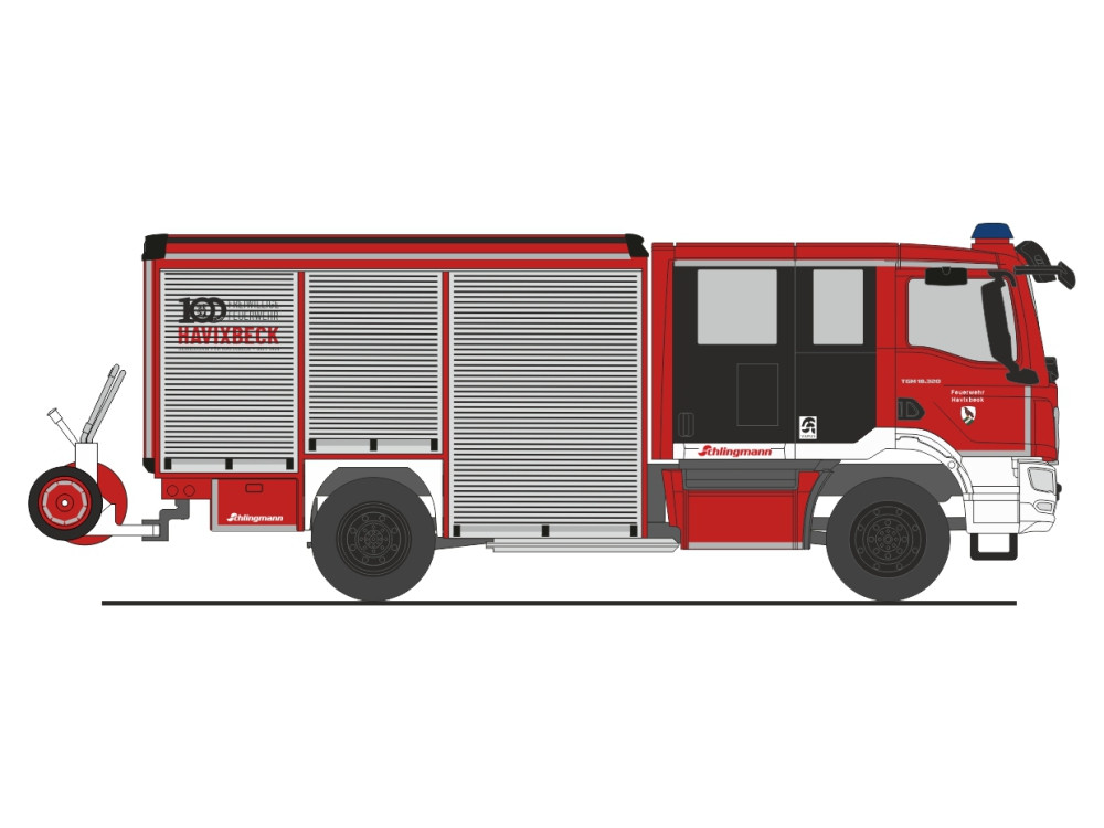 Rietze MAN TG 18t Varus HLF Feuerwehr Havixbeck, NH 05-06/26