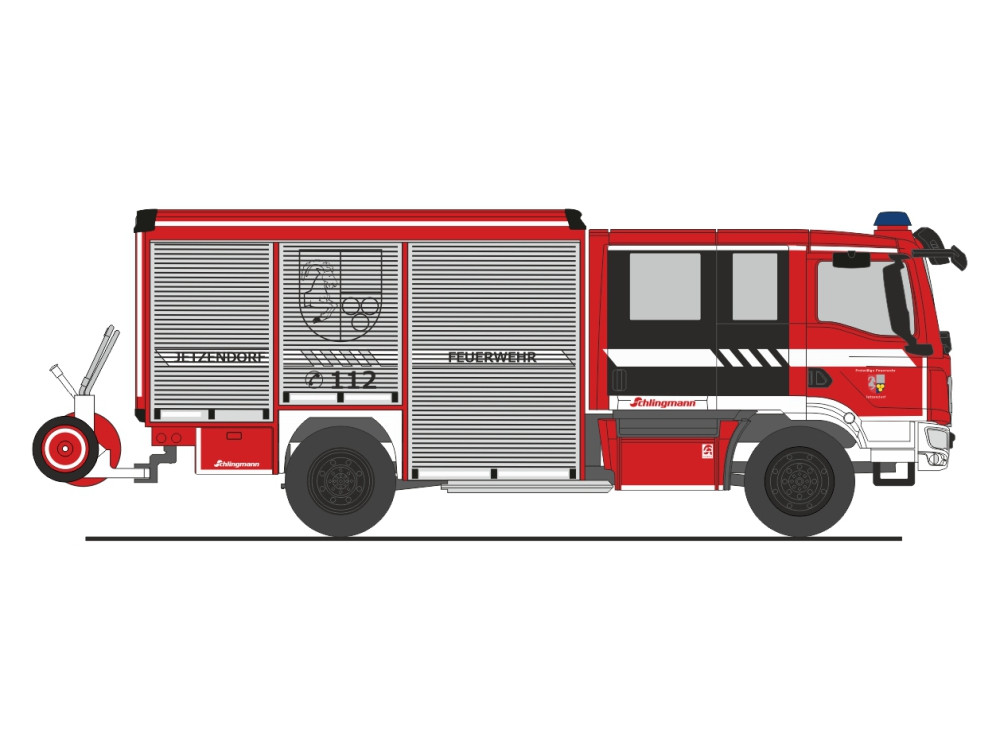 Rietze MAN TG 15t Varus HLF Feuerwehr Jetzendorf, NH 05-06/26