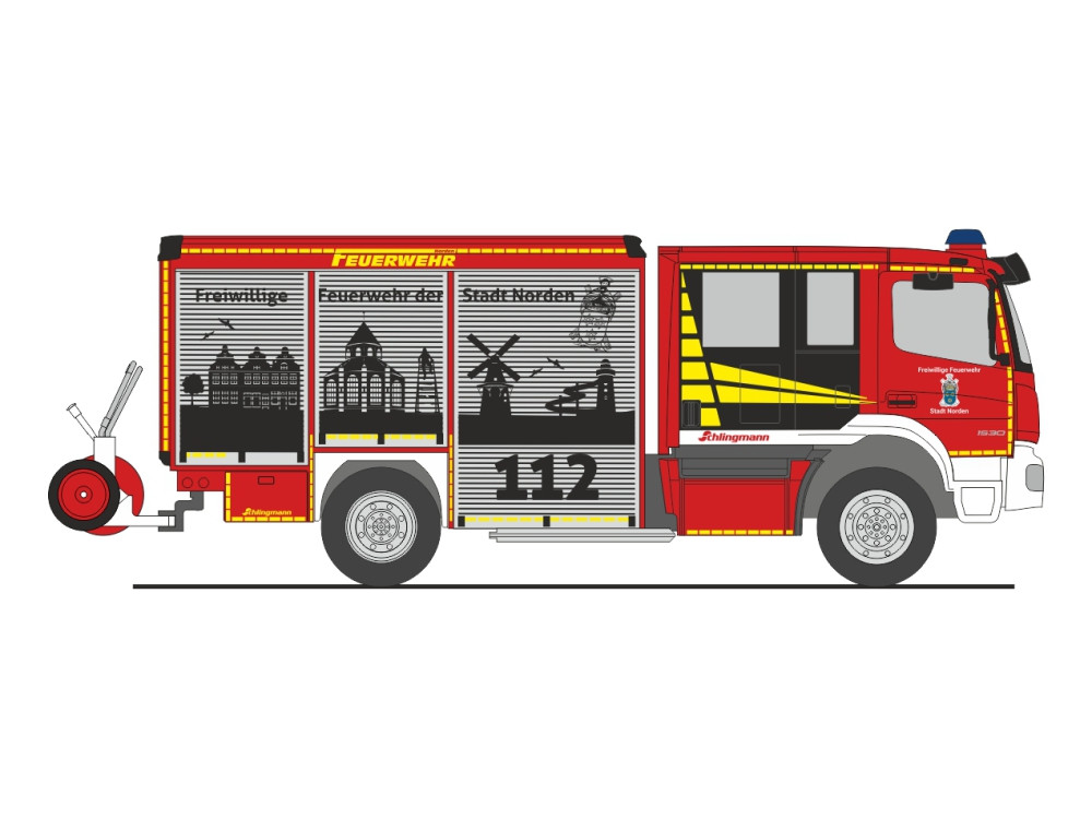 Rietze Einsatz-Serie MB Atego Varus HLF " Feuerwehr Norden ", NH 11-12/26