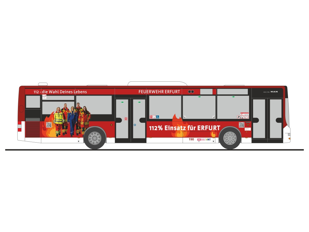 Rietze Collectors Edition MAN Lion`s City EVAG "Feuerwehr Erfurt", NH 09-10/25