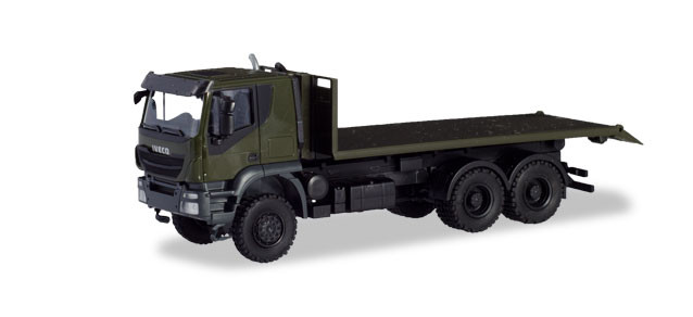 Herpa military Iveco Trakker 6x6 Abrollflat-LKW "Bundeswehr"