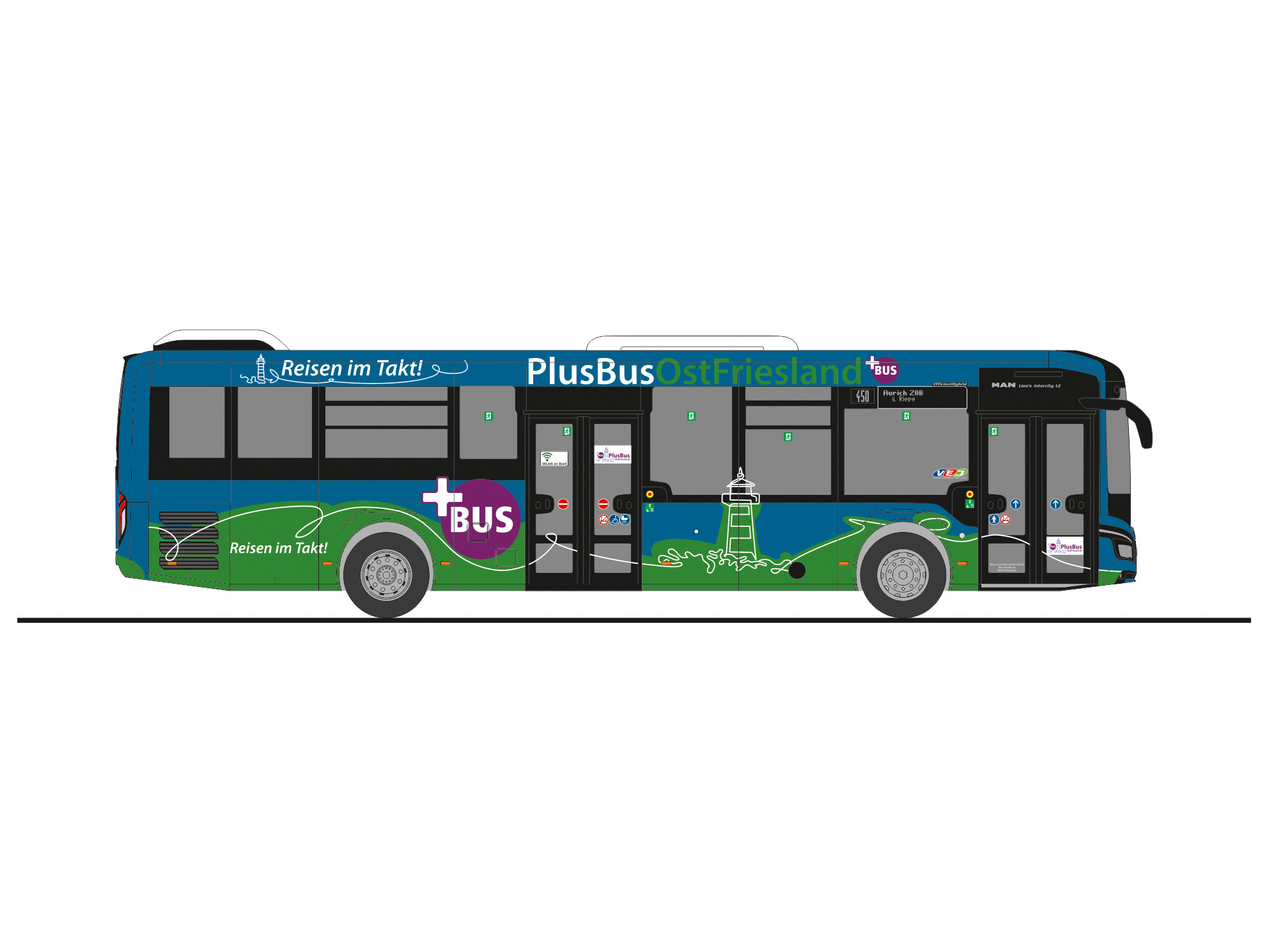 Rietze Bahn Edition MAN Lion`s Intercity LE." Weser-Ems-Bus Ostfriesland ", NH 01-02/26