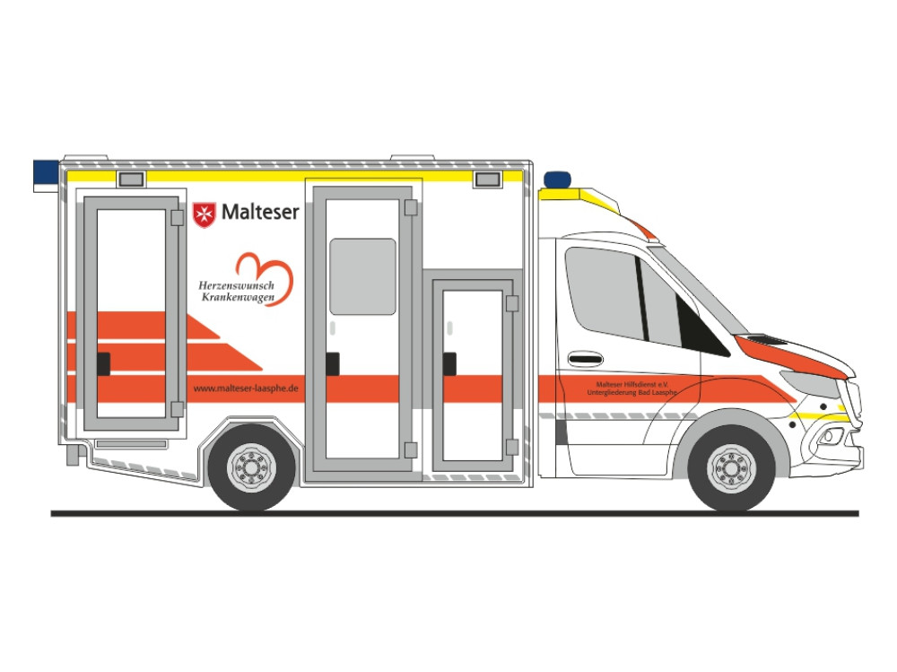 Rietze Einsatz-Serie MB Sprinter GSF RTW " RD MHD Bad Lasphe ", NH 09-10/26