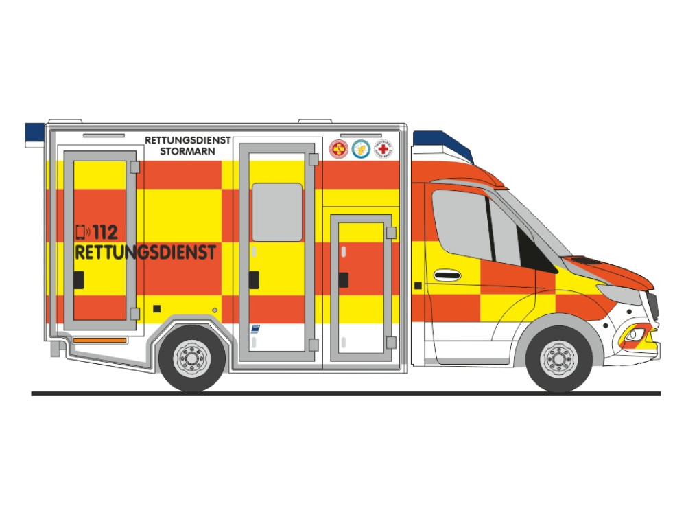 Rietze MB Sprinter GSF RTW  " RD Stormarn ", NH 09-10/26