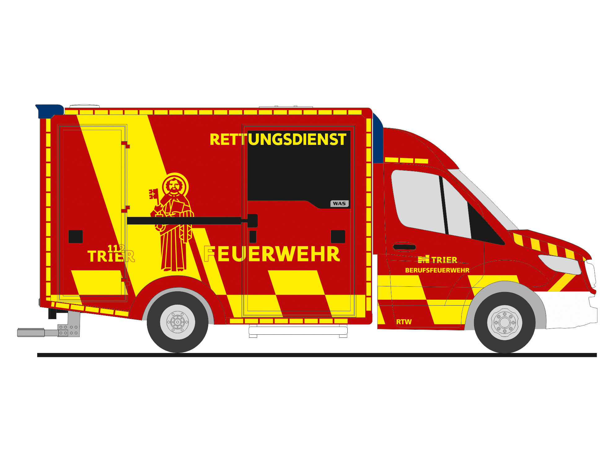 Rietze Einsatz-Serie MB Sprinter WAS RTW." Feuerwehr BF Trier ", NH 01-02/26