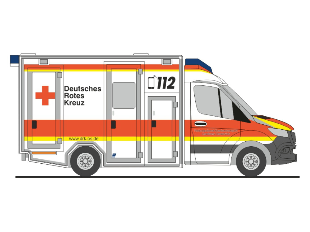 Rietze MB Sprinter GSF RTW  " DRK LK Osnabrück ", NH 09-10/26