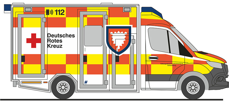 Rietze Einsatz-Serie MB Sprinter GSF RTW „DRK Schaumburg“, NH 11-12/24