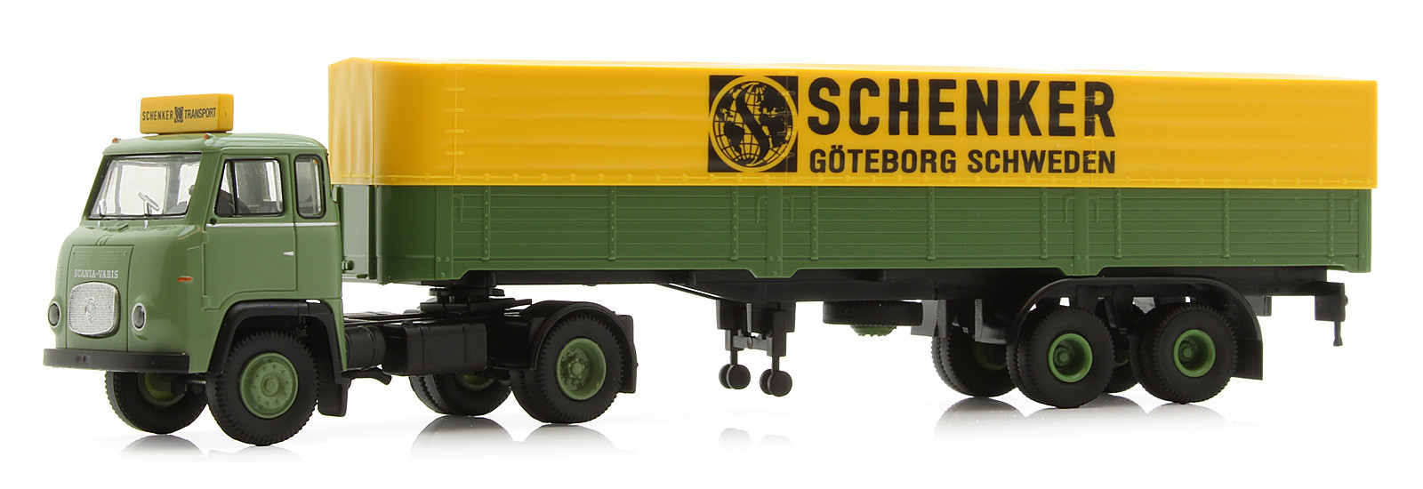 Brekina Scania LB 76 Pritsche/Plane-SZ "Schenker" 