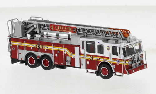 Brekina / PCX Ferrara Ultra FD-100 Rearmount Aerial Ladder"FDNY / Manhattan / Ladder 4 (Theater District)", NH 07/23