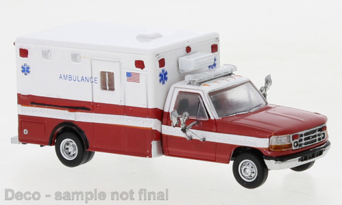 Brekina Ford F-350 Horton "Ambulance, weiss/rot, 1997", NH 2.Quartal / 23 