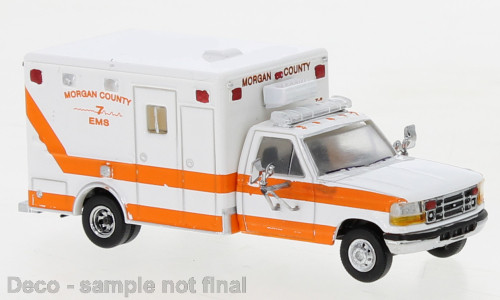 Brekina Ford F-350 Horton "Ambulance, weiss/orange 1997", NH 2.Quartal / 23 