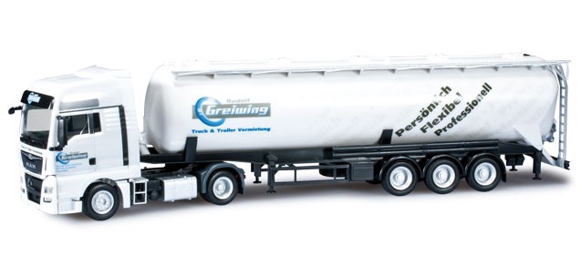 Herpa MAN TGX XXL Silo-SZ "Rudolf Greiwing"