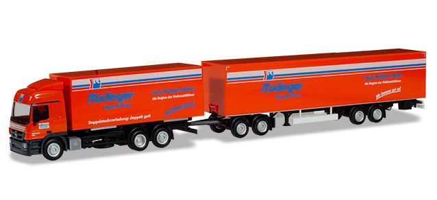Herpa MB Actros L Eurocombi "Rüdinger Spedition GmbH"