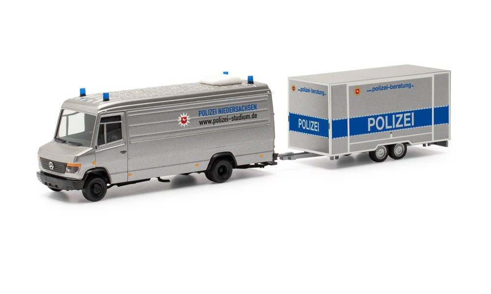 Herpa MB Vario lang mit Anhänger "Polizei Hannover", Sondermodell