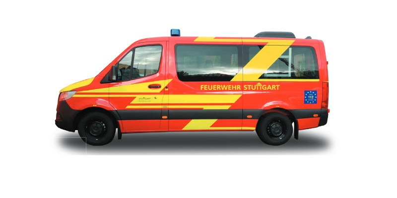 Herpa MB Sprinter 18 FD MZW " Feuerwehr Stuttgart ", NH 03 / 22,