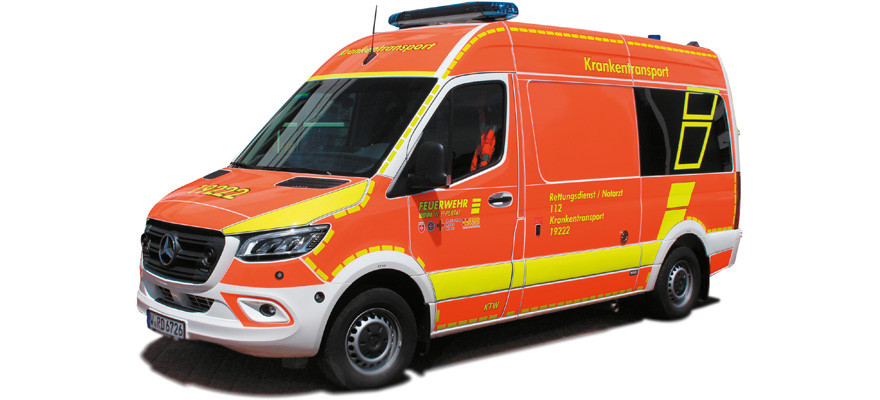 Herpa MB Sprinter `18 "Krankentransport Feuerwehr Wuppertal" Sondermodell NRW