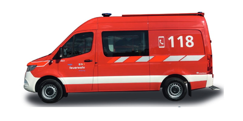 Herpa MB Sprinter 18 Halbbus " Feuerwehr Regio Lenzburg ", NH 03 / 22,