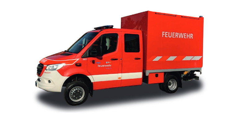 Herpa MB Sprinter 18 Koffer-LKW " Feuerwehr Regio Lenzburg ", NH 03 / 22,