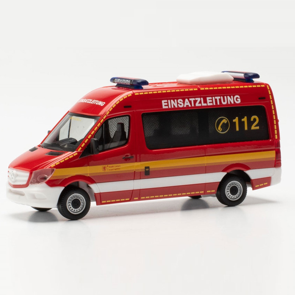 Herpa MB Sprinter `13 Bus HD ELW "Feuerwehr Lünen" 